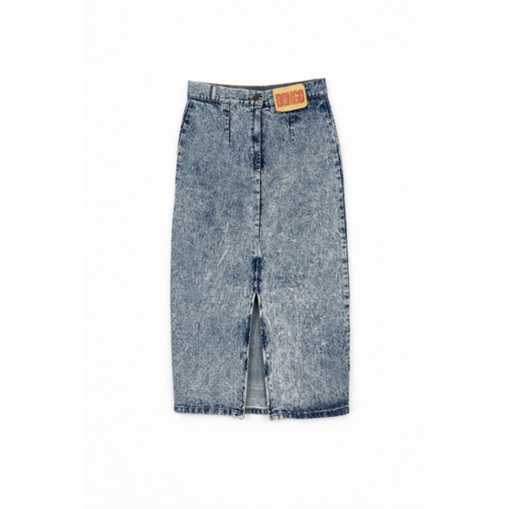 VTG Bongo acid wash denim skirt  13/ 28in USA Y2K Western Twee‎ Festival Midi